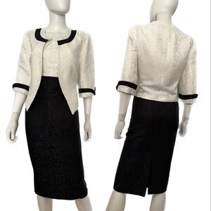 SALE💥WOMEN PLUS SIZE DRESS SUIT 2 PC SET SHORT SLEEVES DRESS/3/4 SLEEVES BLAZER